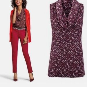 Cabi Stye #3271 Medium- Venus Sleeveless Cowl Neck Print Top